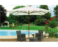 parasol ogrodowy EXTRA 300x400 cm kremowy z nogą drewnianą