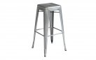 Metalowy hoker uindustrialny ABELO srebrny