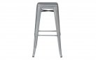 Metalowy hoker uindustrialny ABELO srebrny