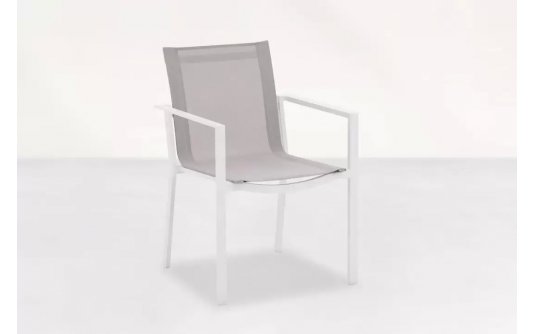 Białe sztaplowane krzesło ogrodowe aluminiowe PRIMAVERA Life Białe sztaplowane krzesło ogrodowe aluminiowe PRIMAVERA Life