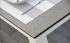 Stół aluminiowy na taras CONCEPT 180x90 biały blat ceramiczny