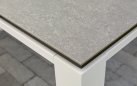 Stół aluminiowy na taras CONCEPT 180x90 biały blat ceramiczny