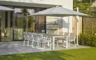 Stół aluminiowy na taras CONCEPT 180x90 biały blat ceramiczny