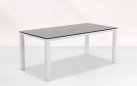 Stół ogrodowy aluminiowy biały CONCEPT 180x90 cm blat ceramiczny