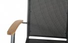 Krzesło stołowe aluminiowe z podłokietnikami teak DAVinci Hartman