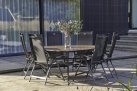 Zestaw do jadalni ogrodowej aluminiowo-teakowy TRIANGULAR Hartman