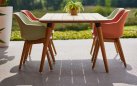 Stół ogrodowy Hartman SOPHIE 170×100 cm – blat teak, obręcze nóg w 3 kolorach, elegancki design