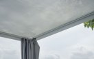 Podwójna leżanka ogrodowa z dachem aluminiowa biała OAZA