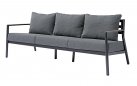 CADICE zestaw wypoczynkowy ogrodowy aluminium marmur drewno antracytowy