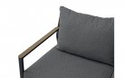 CADICE zestaw wypoczynkowy ogrodowy aluminium marmur drewno antracytowy