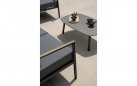 CADICE zestaw wypoczynkowy ogrodowy aluminium marmur drewno antracytowy