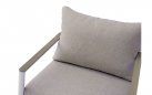 CADICE zestaw wypoczynkowy ogrodowy aluminium marmur drewno biały