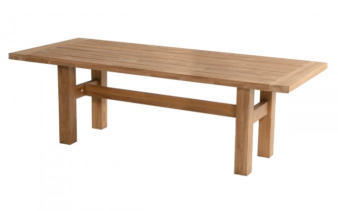 Stół ogrodowy Hartman YASMANI 240×100 cm – teak naturalny, konstrukcja z litego drewna, klasyczny de