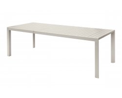 NAXOS beżowy stół ogrodowy aluminiowy rozkładany 160–240×90