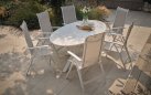 XANDER 220 Biały stół ogrodowy owalny na taras Hartman aluminiowy z ceramicznym blatem antracyt lub biały