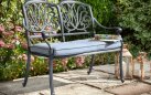 Dwosobowa ławka stylowa z odlewanego aluminium AMALFI 