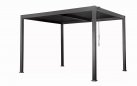 Pergola lamelowa aluminiowa 4×4 m TEXAS z regulacją i odpływem – antracyt