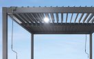 Pergola lamelowa aluminiowa 4×4 m TEXAS z regulacją i odpływem – antracyt