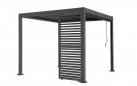 Pergola lamelowa aluminiowa 4×4 m TEXAS z regulacją i odpływem – antracyt