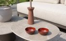 Stolik boczny na jednej nodze wsuwany SOFIE blat ceramiczny