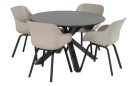 XANDER Ø120 Stół ogrodowy na taras Hartman aluminiowy ceramiczny blat antracyt 