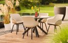 XANDER Ø120 Stół ogrodowy na taras Hartman aluminiowy ceramiczny blat antracyt 
