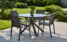 XANDER Ø120 Stół ogrodowy na taras Hartman aluminiowy ceramiczny blat antracyt 