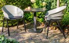 Szare krzesło ogrodowe regulowane TUBB Hartman aluminiowe z poduszką