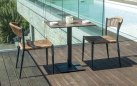 Krzesło MILANO ogrodowe aluminiowe z plecionką twist  antracyt/naturalny