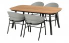 Stół ogrodowy Hartman TUBB 185×100 aluminium + teak, meble na taras elegancki stół ogrodowy