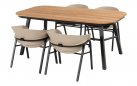 Stół ogrodowy Hartman TUBB 185×100 aluminium + teak, meble na taras elegancki stół ogrodowy