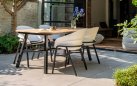 Stół ogrodowy Hartman TUBB 185×100 aluminium + teak, meble na taras elegancki stół ogrodowy