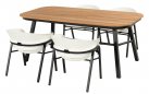Stół ogrodowy Hartman TUBB 185×100 aluminium + teak, meble na taras elegancki stół ogrodowy