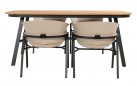 Stół ogrodowy Hartman TUBB 185×100 aluminium + teak, meble na taras elegancki stół ogrodowy