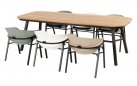 Stół ogrodowy TUBB 240×100 Hartman aluminiowy blat teakowy antracyt stół na taras nowoczesny