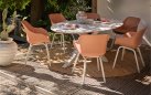 Różowe krzesło ogrodowe SOPHIE Le Soleil Element Hartman recyklingowy plastik aluminium wiele kolorów 