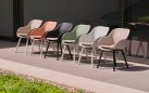 Taupe krzesło ogrodowe SOPHIE Le Soleil Element Hartman recyklingowy plastik aluminium wiele kolorów 