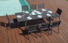 SAN DONATO stół ogrodowy aluminiowy antracyt rozkładany 160–240×102