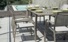 SAN DONATO stół ogrodowy aluminiowy taupe rozkładany 160–240×102