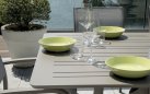 SAN DONATO stół ogrodowy aluminiowy taupe rozkładany 160–240×102