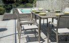 SAN DONATO stół ogrodowy aluminiowy taupe rozkładany 160–240×102