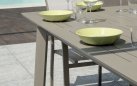 SAN DONATO stół ogrodowy aluminiowy taupe rozkładany 160–240×102