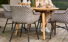 SOPHIE Ø120 Stół ogrodowy okragły Hartman teakowy – blat teak, obręcze nóg (aluminium) kompaktowy