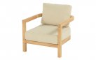 Fotel lounge ogrodowy  MOIRA Hartman teakowy poduszki weatherready 81x78x60 meble na taras i do ogro