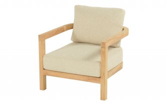 Fotel lounge ogrodowy  MOIRA Hartman teakowy poduszki weatherready 81x78x60 meble na taras i do ogro