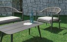 MILANO zestaw ogrodowy grafitowe aluminium technorattan 