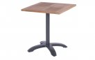 Grafitowy stół składany Hartman 70×70 teak aluminium bistro składany taras balkon