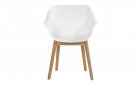 2x Krzesło ogrodowe SOPHIE Hartman z podstawą z drewna teak i ergonomiczne siedzisko białe