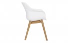 2x Krzesło ogrodowe SOPHIE Hartman z podstawą z drewna teak i ergonomiczne siedzisko białe
