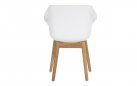 2x Krzesło ogrodowe SOPHIE Hartman z podstawą z drewna teak i ergonomiczne siedzisko białe